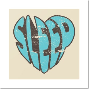 Love Sleep Heart Typography Posters and Art